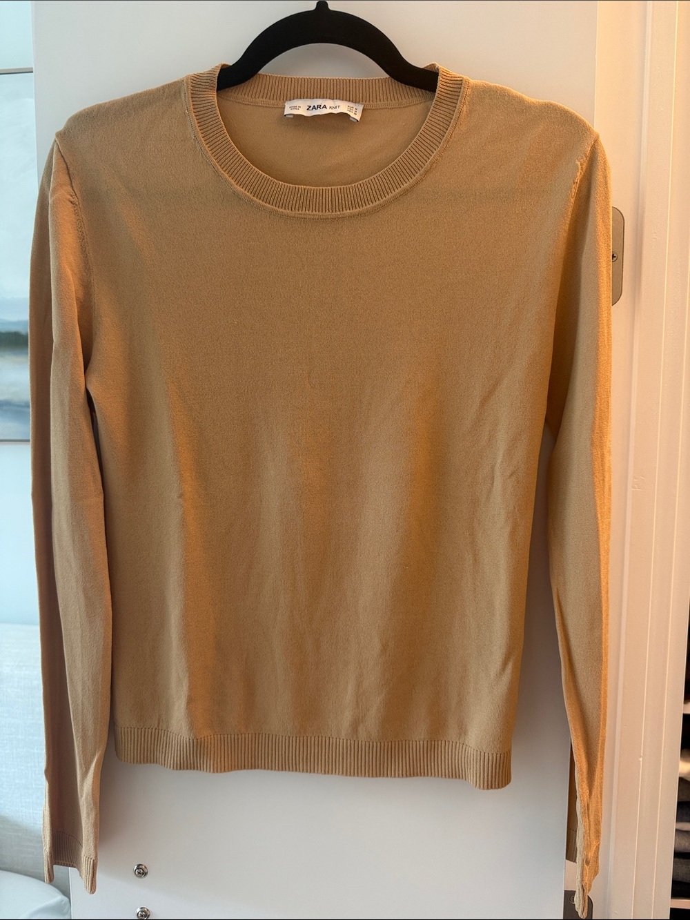 Zara Crewneck Sweater in Tan